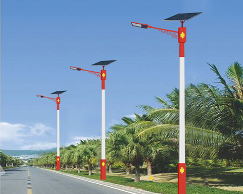 幸福路街道民族特色路灯