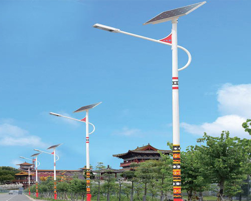 幸福路街道民族特色路灯