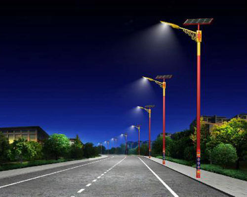 幸福路街道民族特色路灯